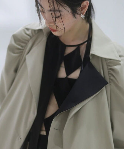 Cutout Diamond Mesh Blouse